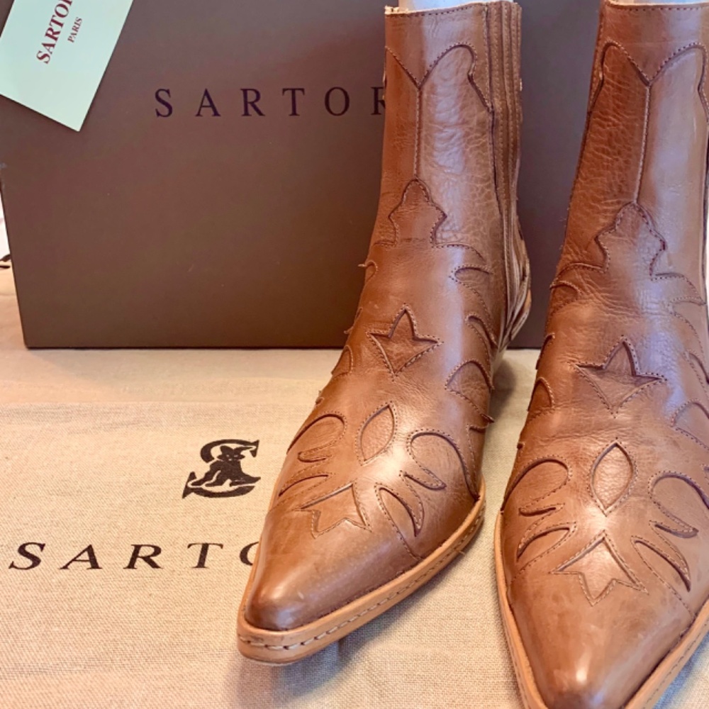 Sartore Norton 109/CAMEL flame 🔥cowboy boots
